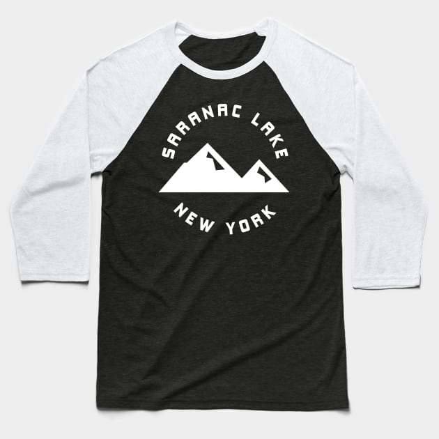 Saranac Lake New York Baseball T-Shirt by PodDesignShop